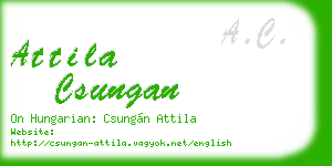 attila csungan business card